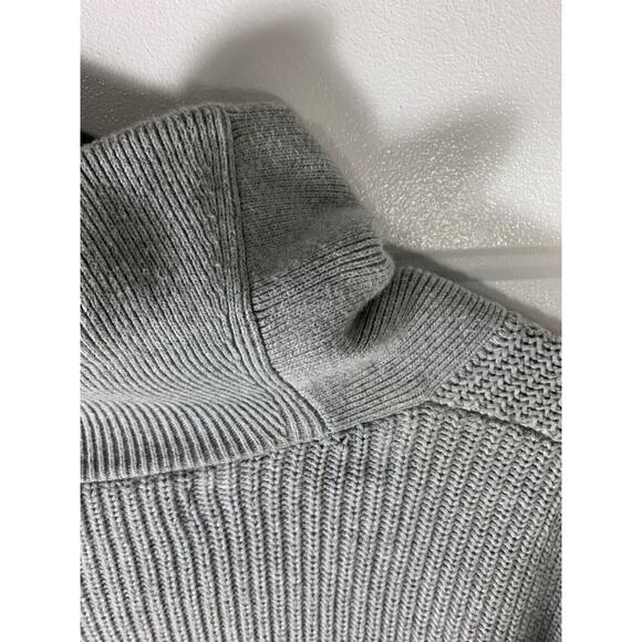Nautica Mens Gray Ribbed Shawl Collar Sweater XL - Picture 4 of 8